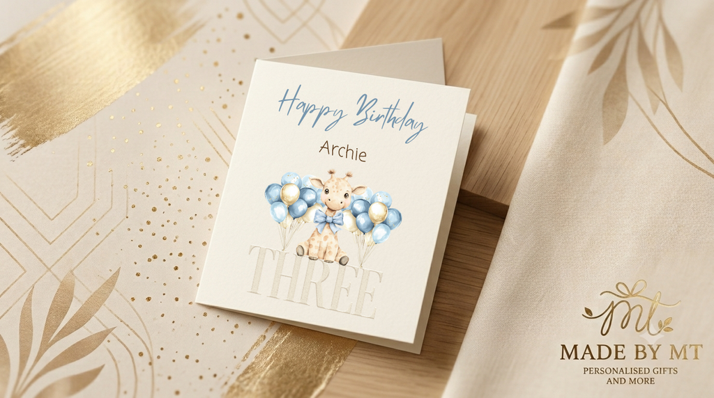 Blue birthday card