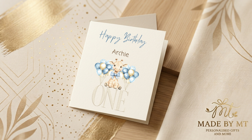 Blue birthday card