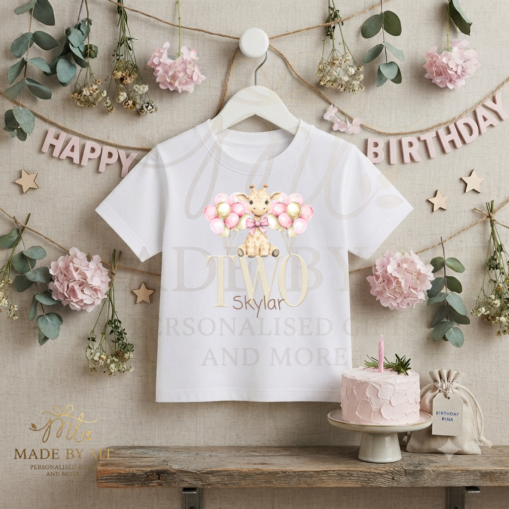 Pink birthday t-shirt