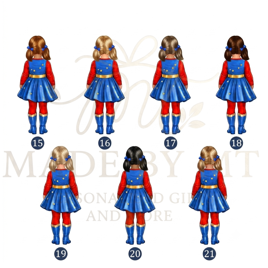 Super Hero Girl Button Pyjamas