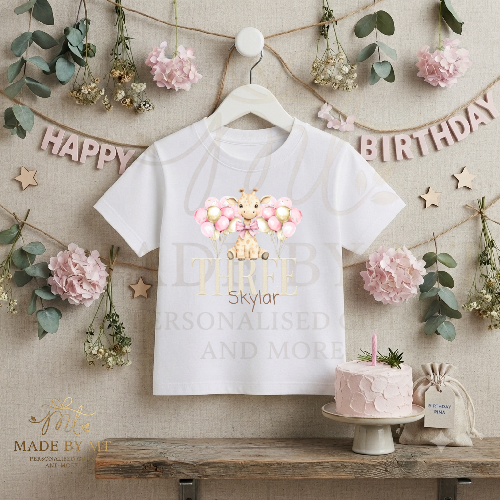 Pink birthday t-shirt