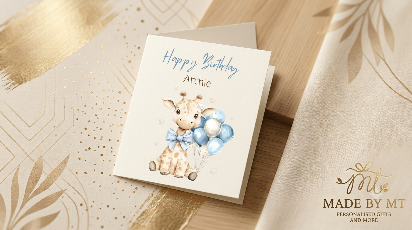 Blue birthday card