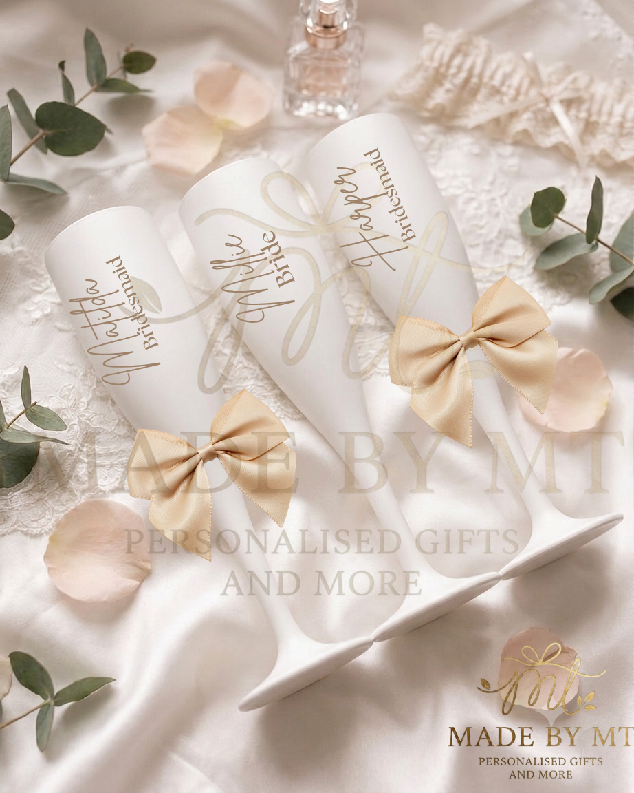 Bridal party champagne flutes